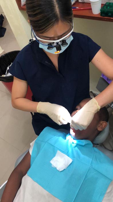 patient asleep during a dental procedure at Smiles of Austin