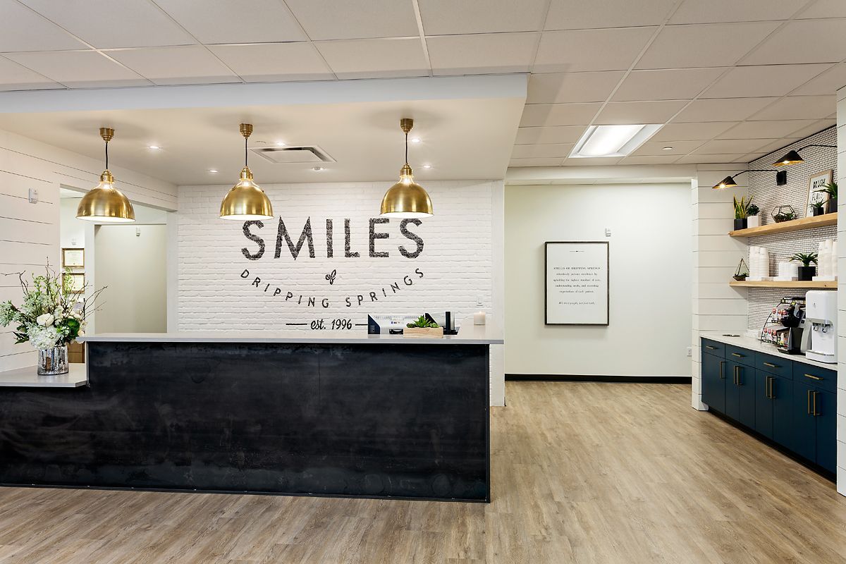 front desk area at Smiles of Dripping Springs