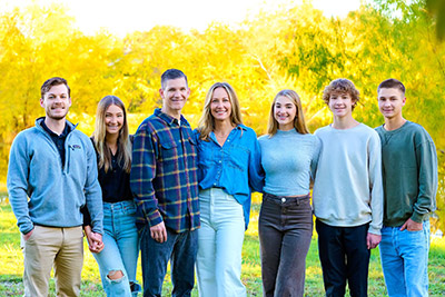 Dr. Aaron Collins with his family